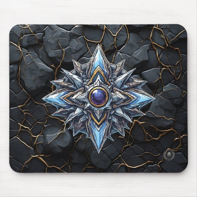 Blue Star Core Gaming Emblem Mouse Mat (Front)