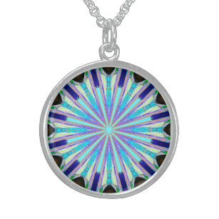 blue star exploding necklace