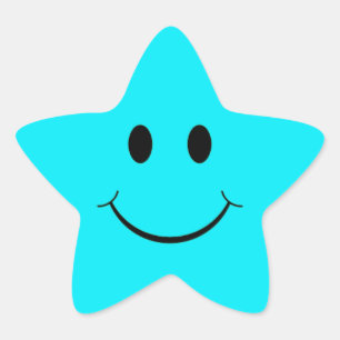 Blue Star Face Stickers. Star Sticker