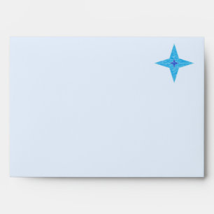 Blue Star Greeting Card Envelope