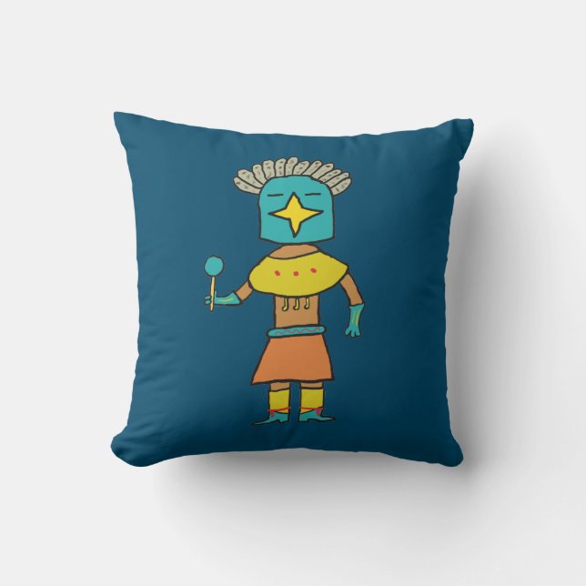 Blue Star Kachina Cushion (Front)