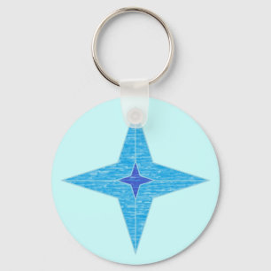 Blue Star Keychain