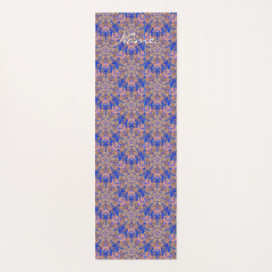 Blue Star  Leaves Pattern Thunder_Cove Yoga Mat