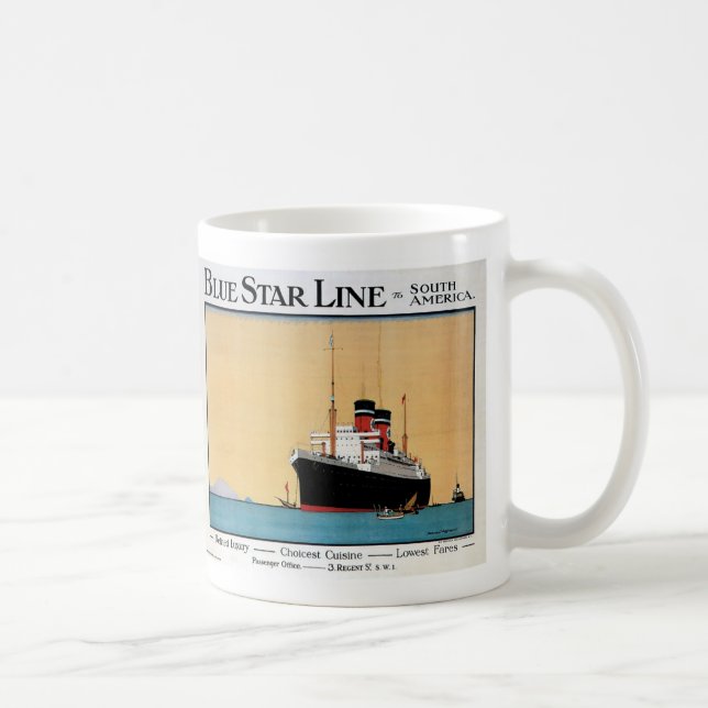 Blue Star Liner Coffee Mug (Right)