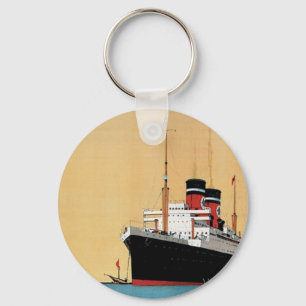 Blue Star Liner Key Ring