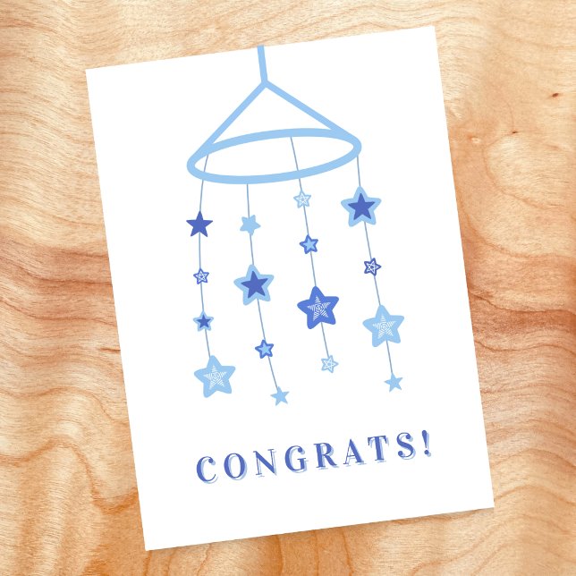 Blue Star Mobile Baby Boy Congrats Card (Creator Uploaded)