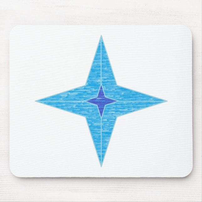 Blue Star Mouse Mat (Front)