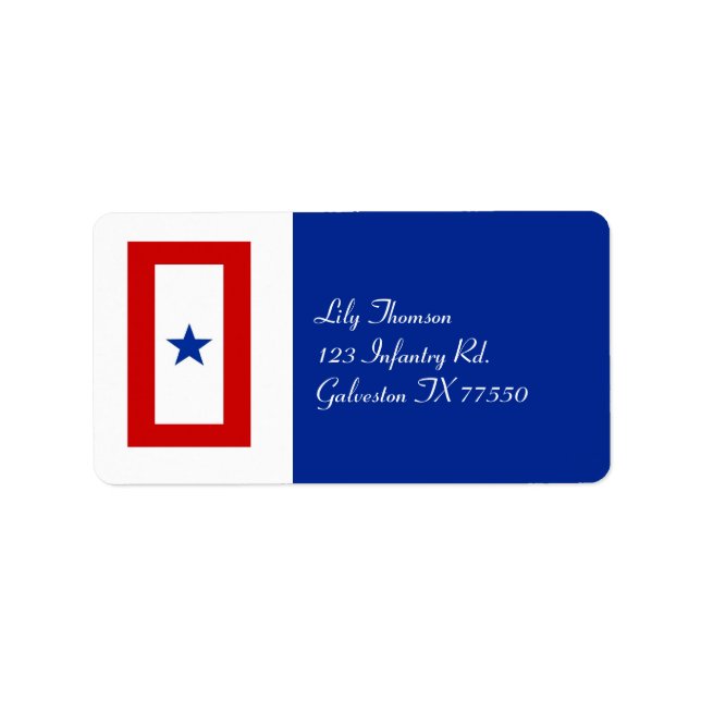 Blue Star Mum Military Family Label (Front)