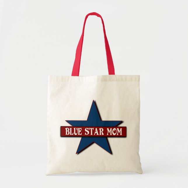Blue Star Mum Military Family Support Tote Bag (Front)