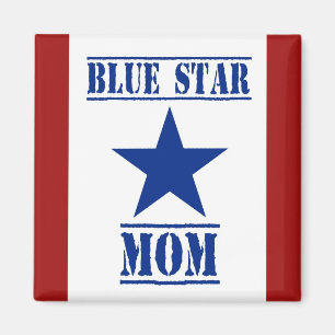 Blue Star Mum Military Magnet