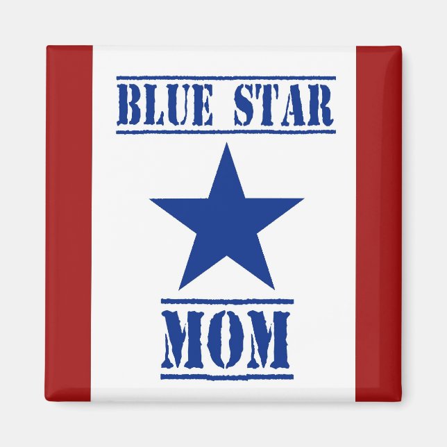 Blue Star Mum Military Magnet (Front)