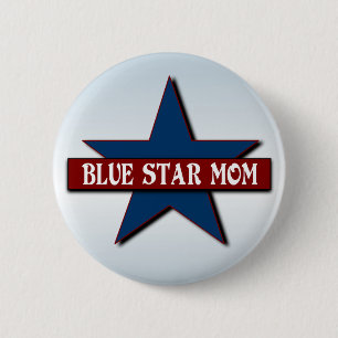 Blue Star Mum Military Support 6 Cm Round Badge