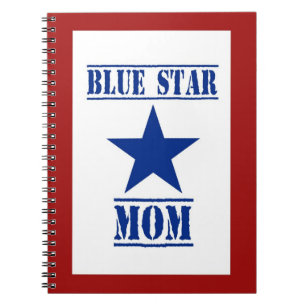 Blue Star Mum Patriotic Military Notebook