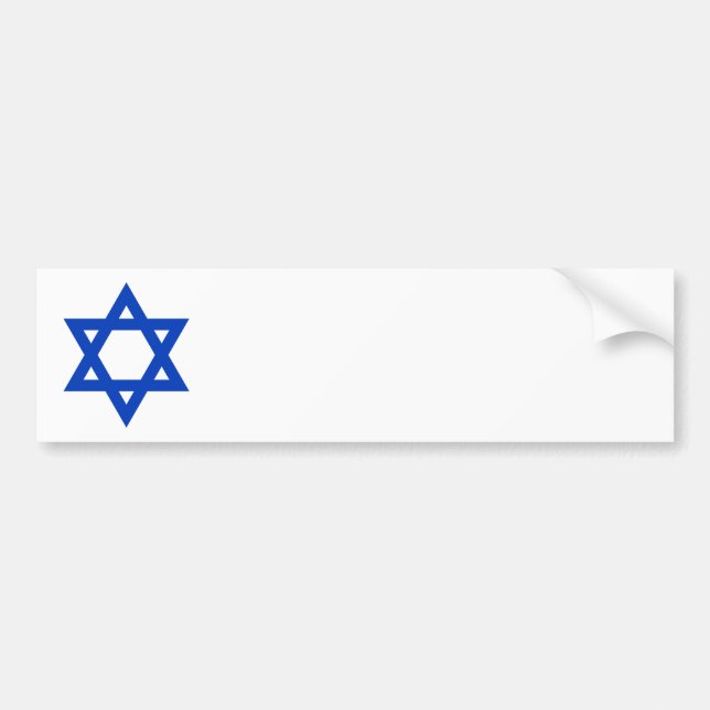 Blue Star of David Bumper Sticker (Front)