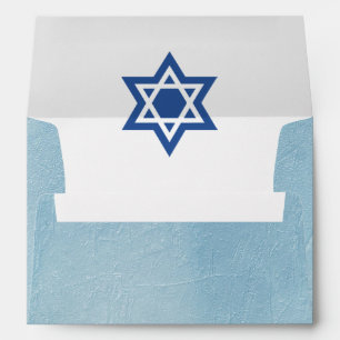 Blue Star of David design Envelope