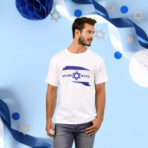 Blue Star of David Israeli Flag,Stand with Israel  T-Shirt