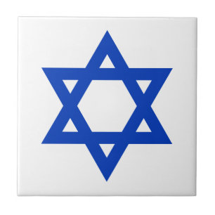 Blue Star of David Tile