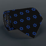 Blue Star Of David Universe Black Tie<br><div class="desc">Judaica Collection</div>