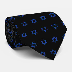 Blue Star Of David Universe Black Tie
