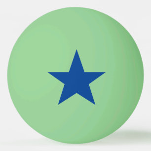 Blue Star on a Glow-in-the-Dark Ping Pong Ball