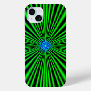 Blue Star on green Light iPhone 15 Mini Case
