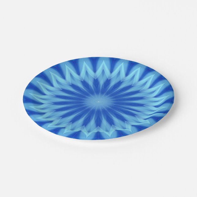 Blue Star  Paper Plate (Angled)