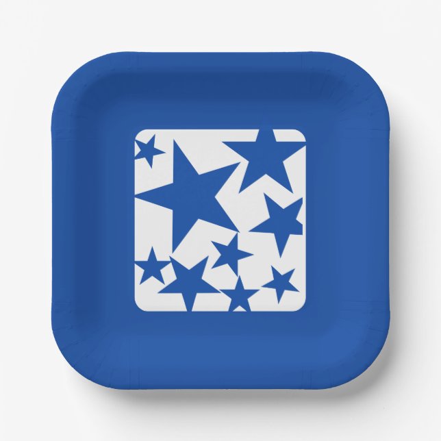 Blue Star Paper Plate (Front)