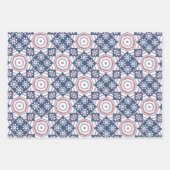 Blue Star Quilt Pattern Wrapping Craft Paper (Front 3)