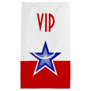 Blue Star Red print VIP small Gift Bag