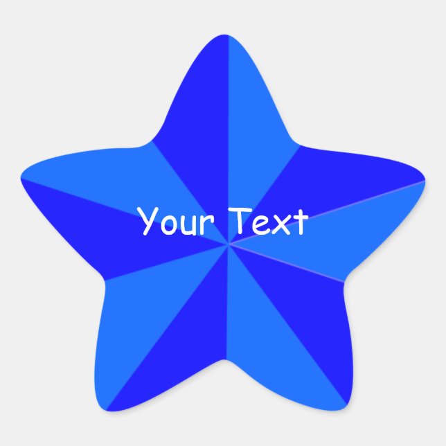Blue Star Shape Sticker (Front)