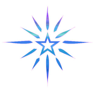 Blue Star Shine Minimalist T-Shirt Glow Art