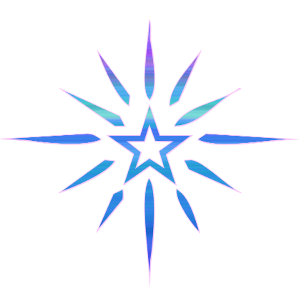 Blue Star Shine Minimalist T-Shirt Glow Art