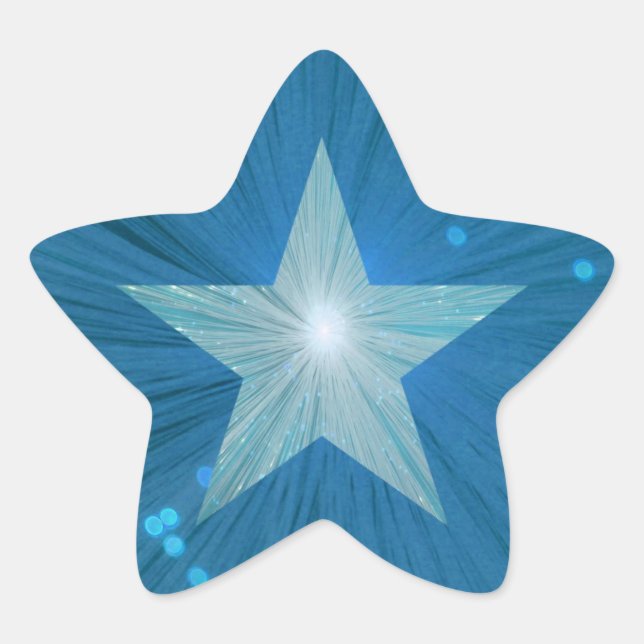 Blue Star sticker star shape (Front)