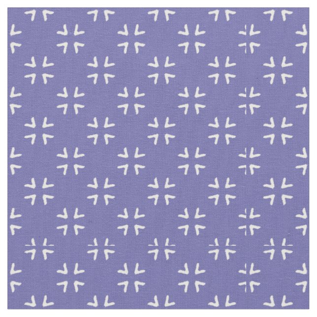 Blue Star - Surface Pattern Design as Fabric (Close Up)