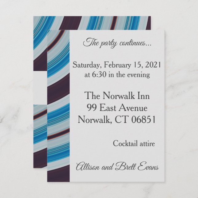 Blue Star Swirl Party Card (Front/Back)