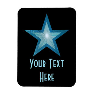 Blue Star 'Text' flexible magnet vertical black