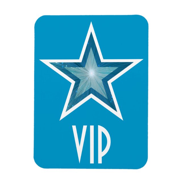 Blue Star 'VIP' flexible magnet blue (Vertical)