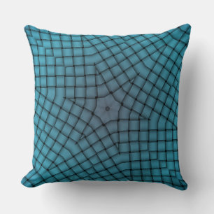 Blue Star Woven Pattern Pillow