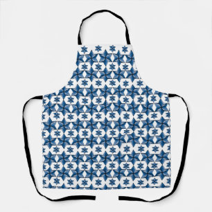 Blue Starburst Apron