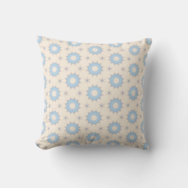 Blue Starburst Geometry Cushion (Front)