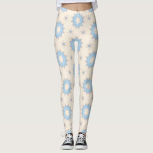 Blue Starburst Geometry Leggings
