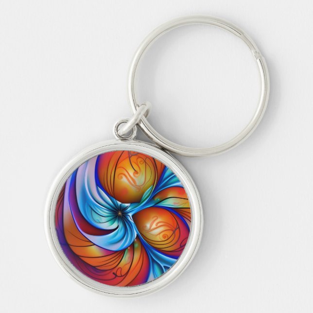 Blue Starburst Key Ring (Front)