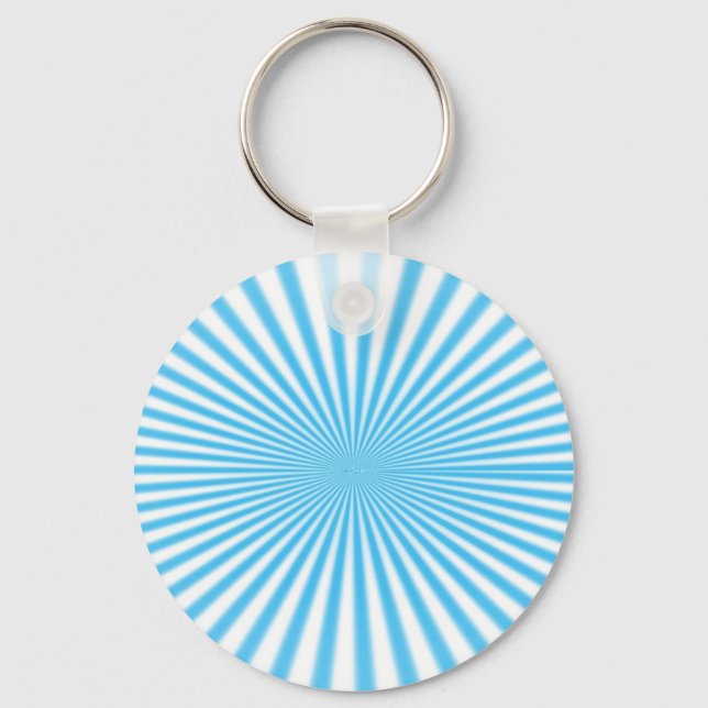 blue starbust cool design key ring (Front)