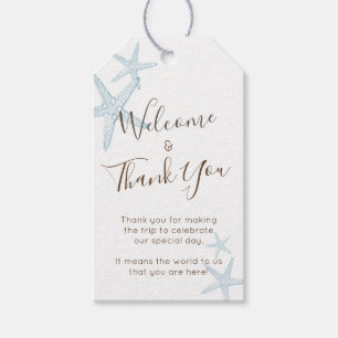 Blue Starfish Beach Favour Tags