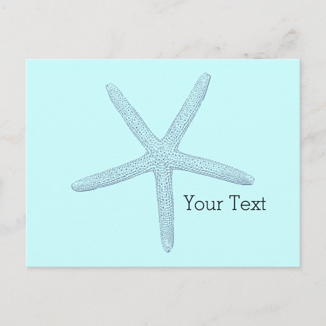 Blue Starfish Beach Postcard (Front)