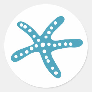 Blue Starfish Classic Round Sticker