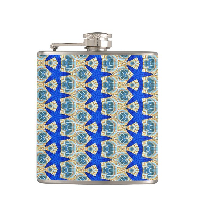 blue starfish flask (Front)