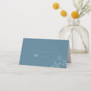 Blue Starfish Florida Beach Wedding Table Place Card