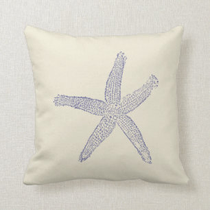 Blue Starfish Pillow