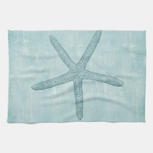 Blue Starfish Tea Towel